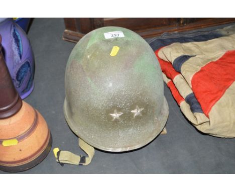 A US Army helmet