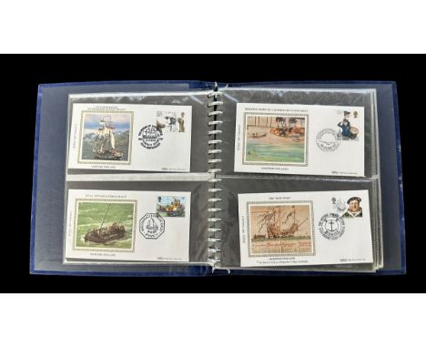 Benham "Small Silk" First Day Covers and commemorative in 14 volumes and loose in packets, including 1980 Birds, Railway etc,