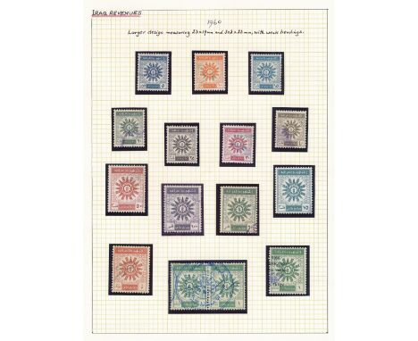 Iraq - Revenues, small range to include; 1932 Cheques drawn to the Imperial Bank of Persia, Baghdad showing 1932 currency cha