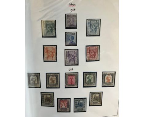 Libya, well presented collection on pages, including; early issues, 1924 -31 set to 2l.55 M, 1928 Air ovpt pair M, 1941 Rome-