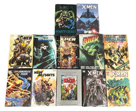 12 x Marvel Graphic Novel Books. X-Men Children of the Brood, X-Men FF, X-Men Curse of the Mutants, X-Men First to Last, X-Me