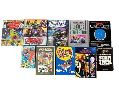 Selection of books and reference guides. Including Star Trek: chronology, Star Trek: The worlds of the federation, Star Trek: