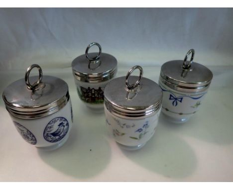 Four Royal Worcester egg coddlers. UK P&amp;P Group 2 (£20+VAT for the first lot and £4+VAT for subsequent lots) 