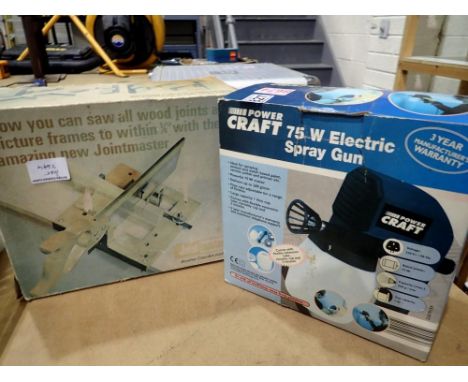 Power Craft 75w electric spray gun and Copydex jointer. All electrical items in this lot have been PAT tested for safety and 