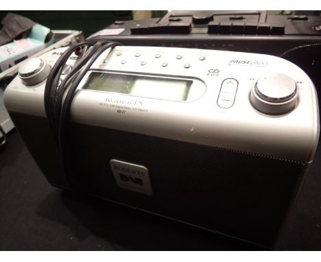 Roberts RD27 DAB digital radio with rewind, model Gemini 27, working. All electrical items in this lot have been PAT tested f