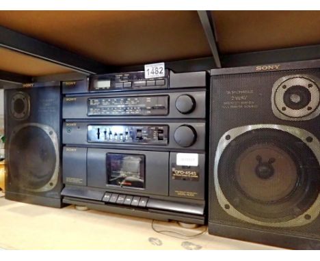 Sony CFD-454S 'CD radio cassette corder', working. All electrical items in this lot have been PAT tested for safety and have 