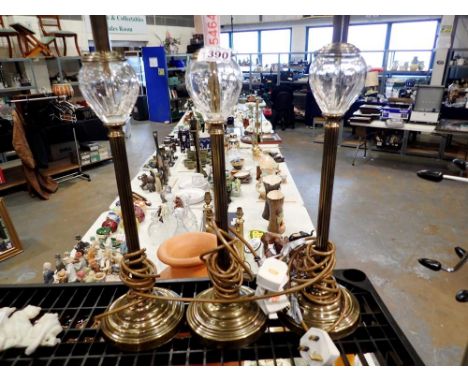 Peter Martin design solid brass lamps. All electrical items in this lot have been PAT tested for safety and have passed. This