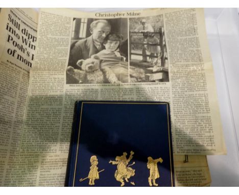When We Were Very Young A.A Milne 14th edition 1926 with an early appearance of Pooh Bear, newspaper clippings included. UK P