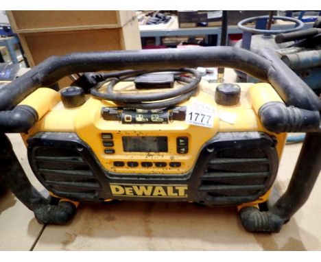 DeWalt DC013 radio. All electrical items in this lot have been PAT tested for safety and have passed. This does not confirm t