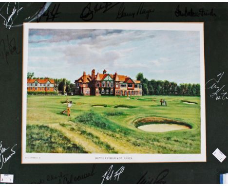 A signed golfing print Royal Lytham and St Annes with the autographs of various players

TO BE SOLD ON BEHALF OF FIRST STEPS,