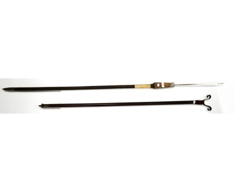 A Medieval style reenactment spear &amp; a support 