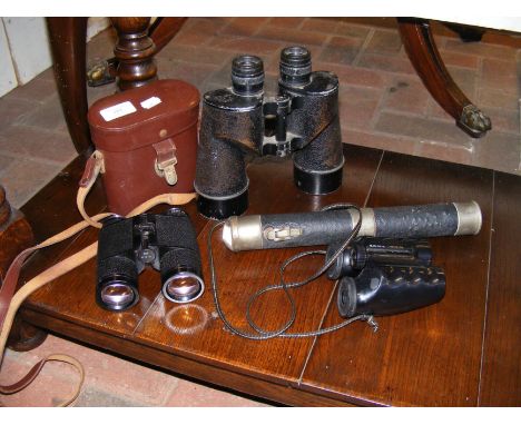 A pair of Carl Zeiss binoculars in carrying case etc.
