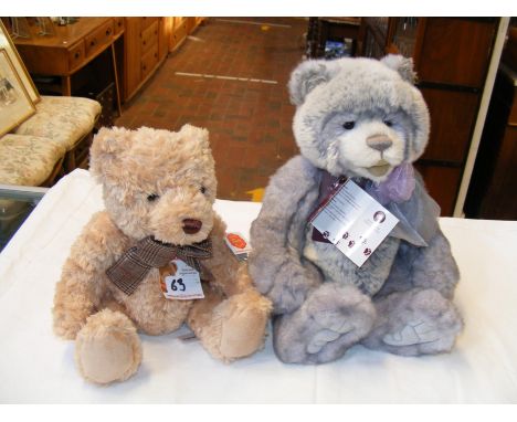A Limited Edition Charlie Bear with Certificate, together with a Hermann Bear 