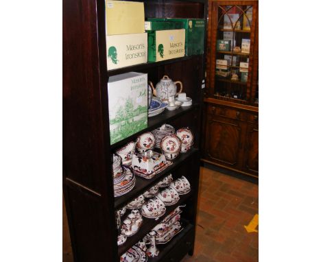 A large quantity of Mason's 'Mandalay' pattern Ironstone, together with other collectable ceramics - on five shelves   CONDIT