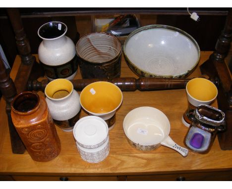 Vintage studio pottery - Cornish and West German examples 
