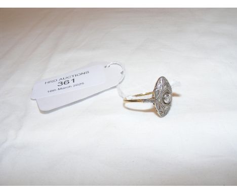 An unusual Art Deco diamond solitaire ring