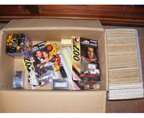 A collection of Corgi James Bond die cast model vehicles, together with other die cast model vehicles, a selection of vintage