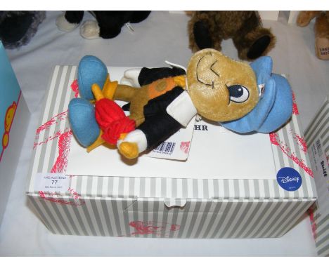 A modern Steiff Disney toy - 'Jiminy Crickett' - with Certificate and box 