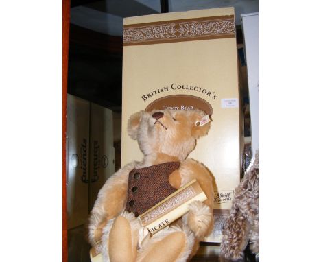 A collectable modern Steiff teddy bear with certificate and box -  'Blonde 43'