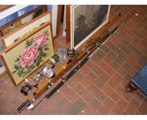 Vintage fishing reels and rods