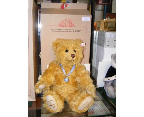 A collectable modern Steiff teddy bear with certificate and box 'Golden Jubilee Bear' - 35cm high