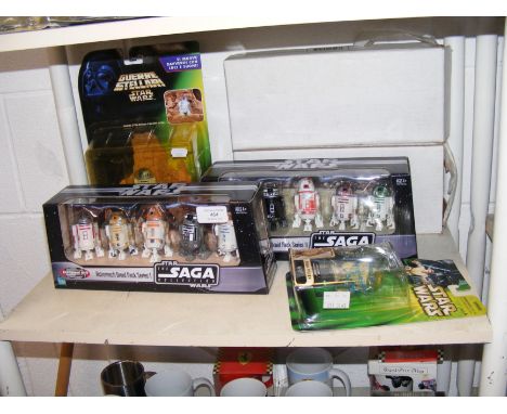 Star Wars robot action figures, including Astromech Droid Pack Series 1 and 2  