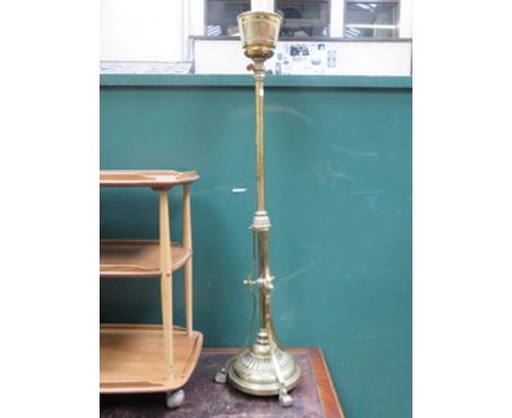 VICTORIAN BRASS EX STANDARD LAMP 