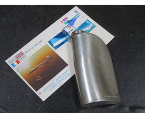 BRITISH AIRWAYS CONCORDE ERGO FLASK BY CHRIS MIDDLETON.  ALSO CONCORDE FIRST DAY COVER 