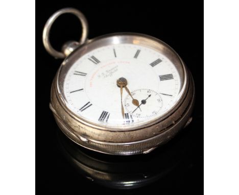 Silver Pocket watch, J.G Graves "Express English Lever", hallmarked Chester 1886