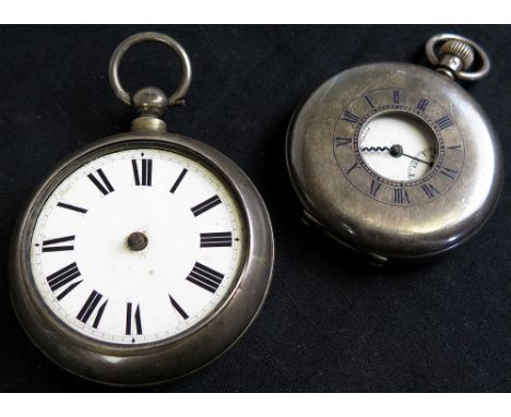 Silver Pair cased pocket watch hallmarked Chester 1868 with the movement signed Beha Lickert and Co of Norwich along with a s