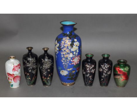 Assorted cloisonne, tallest 30cm, as found.Condition:- Marks, scratches, dents & losses to each item as per extra photos.