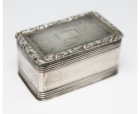 A William IV silver nutmeg grater, Thomas Edwards, London (probably) 1834, length 46mm, gross wt. 47.7g.&nbsp;Condition - goo