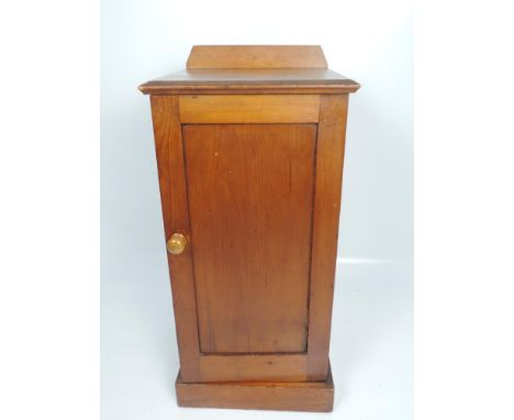 Victorian Stained Pine Pot Cupboard with Shelf 