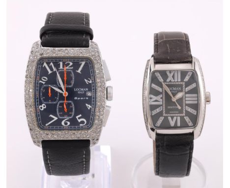 
	
		LOCMAN, SPORT, REF. 487 
		AN ALUMINIUM AND DIAMOND CHRONOGRAPH WRIST WATCH WITH DATE
		
		Movement: Miyota quart chrono