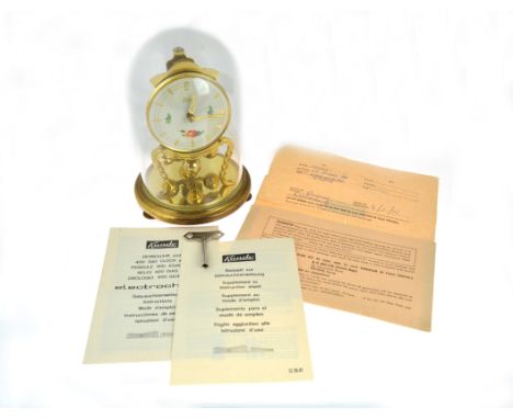 1970's Kundo 400 Day Mantle Clock with guarantee leaflet&nbsp;&nbsp;