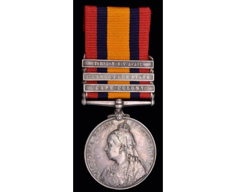 *A Boer War Pair awarded to Private James Calderwood, 2nd Battalion Seaforth Highlanders, comprising: Queen’s South Africa, 1