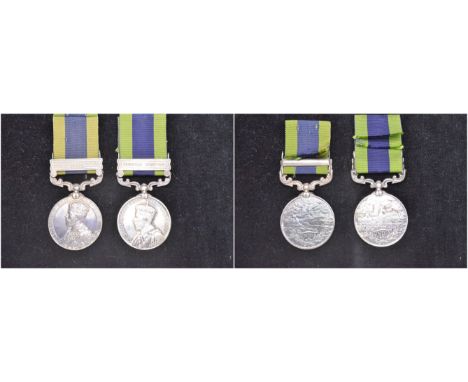 India General Service, 1908-1935 (2), single clasp, Afghanistan N.W.F. 1919 (L-13187 Pte. A. Loveday, R. Suss. R.); and singl