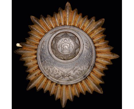 *Afghanistan, Nishan-i-Ustur (Order of the Star), type 2 (1919-23), First Class breast star, in gold with silver centre, rev.