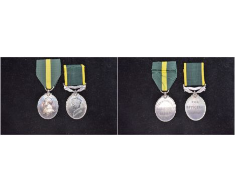 Territorial Efficiency, G.V.R. (741666 Sjt. F. Talbot, R.A.); and Efficiency Medal, G.VI.R., Territorial Clasp (865350 Pte. A
