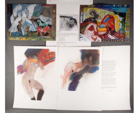   Jan Peter van Opheusden (geb. 1941). Mappe The Queens. Farblithographien 7/200, mit Originalsignatur, 62 x 56 cm. (unvollst