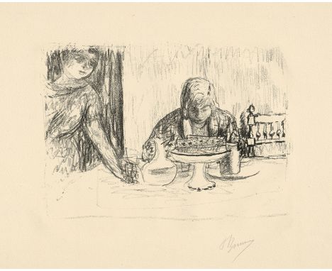 Bonnard, Pierre -- La coupe et le compotierLithographie auf dickem Velin. 1925.18 x 26 cm (32,7 x 49,5 cm).Signiert "PBonnard