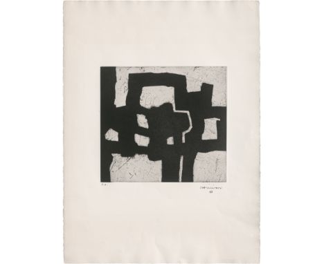 Chillida, Eduardo -- Homenaje a PicassoAquatinta auf Arches-Velin. 1972.33,8 x 36,7 cm (76 x 57 cm).Signiert "Chillida", mit 