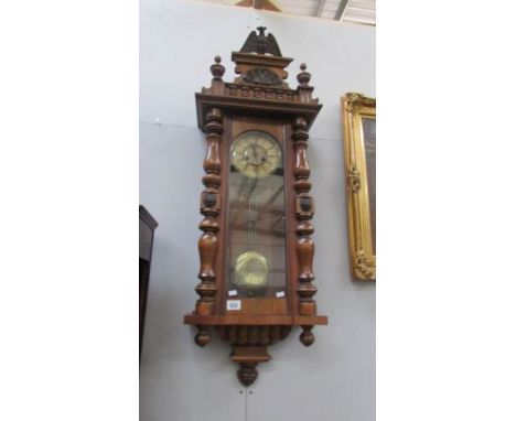 A Victorian mahogany Vienna wall clock