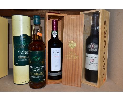 WHISKY &amp; PORT comprising 1 x Glen Lairg Pure Highland Malt Scotch Whisky, aged 12 years, 40% vol. 70cl. boxed, 1 x M &amp