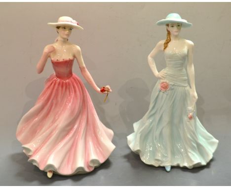 A Royal Worcester figure of the year 1997, Serena January;  another Royal Doulton figure of the year 2000 Chloe, unboxed (2)