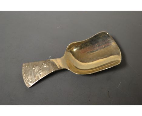 A Danish silver Art Nouveau caddy spoon