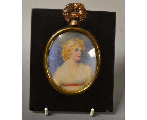 English School (19th century), a portrait miniature, of Charlotte Maria Waldegrave, Countess of Euston, after Charles Wilkin,