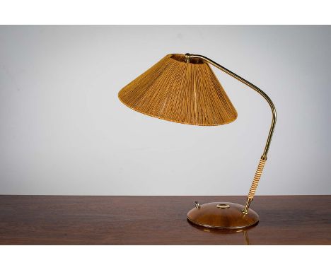 Temde Lamp by Fritz Muller, 1950's, Switzerland.  42cm High, Shade Dia 32cm