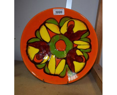 A Poole pottery dish, signed BM