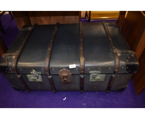 A vintage travel trunk